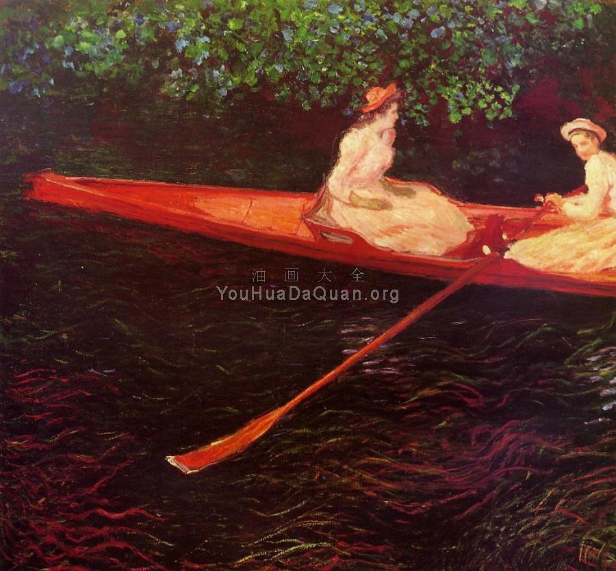 Boating on the River Epte - 克劳德·莫奈